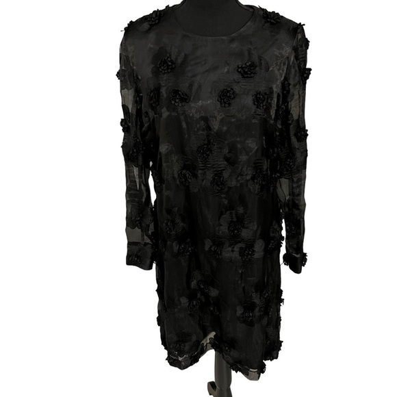Cacharel Paris Black Dress Size 6 - Picture 4 of 10